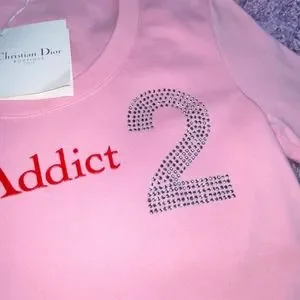 Dior | Tops | M Vtg Nwt Christian Dior Addict Rhinestone Logo